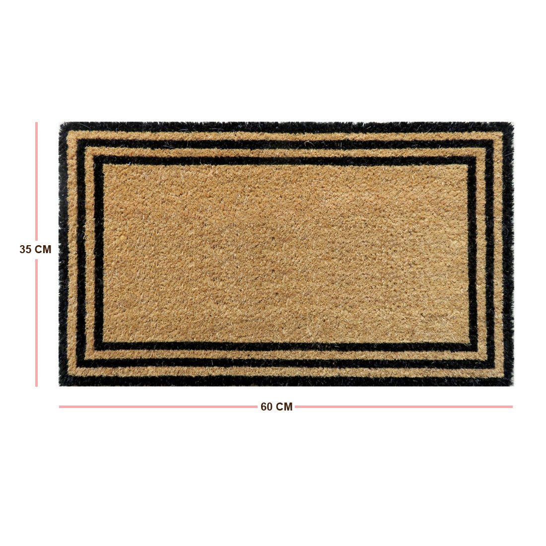 Natural Coir Doormat with Border 35x60 cm – ATMAH, view 2