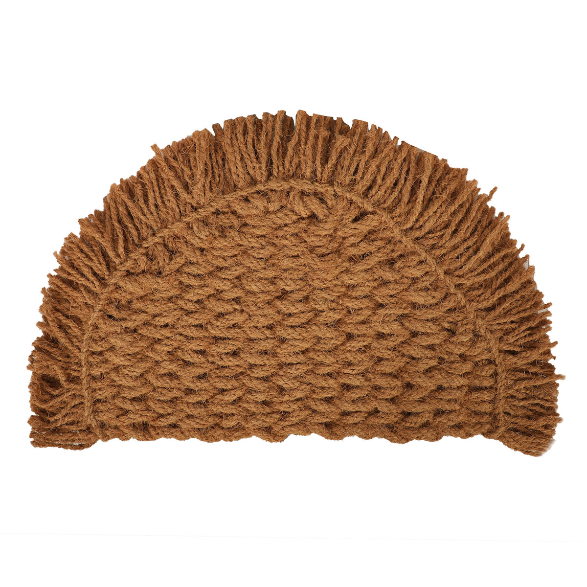 Handwoven Coir Rope Mat with Fringes 45x80 cm – ATMAH, view 3