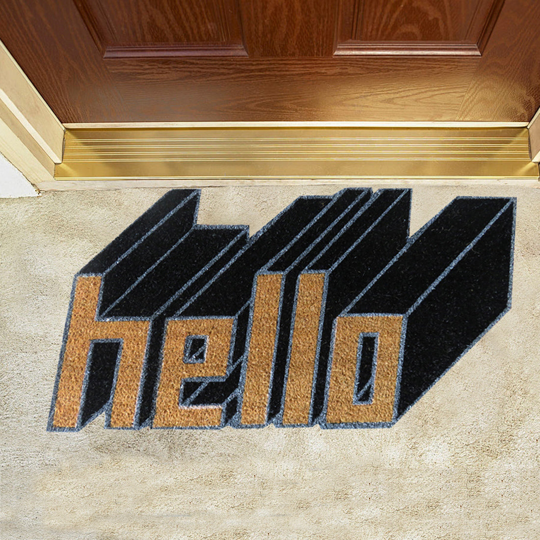3D Hello Coir Doormat – ATMAH