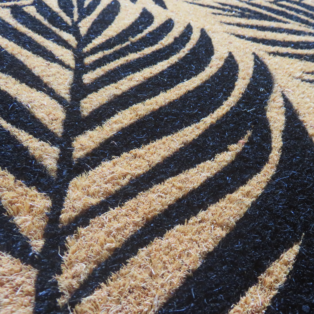 Black Leaves Coir Doormat – ATMAH, view 5
