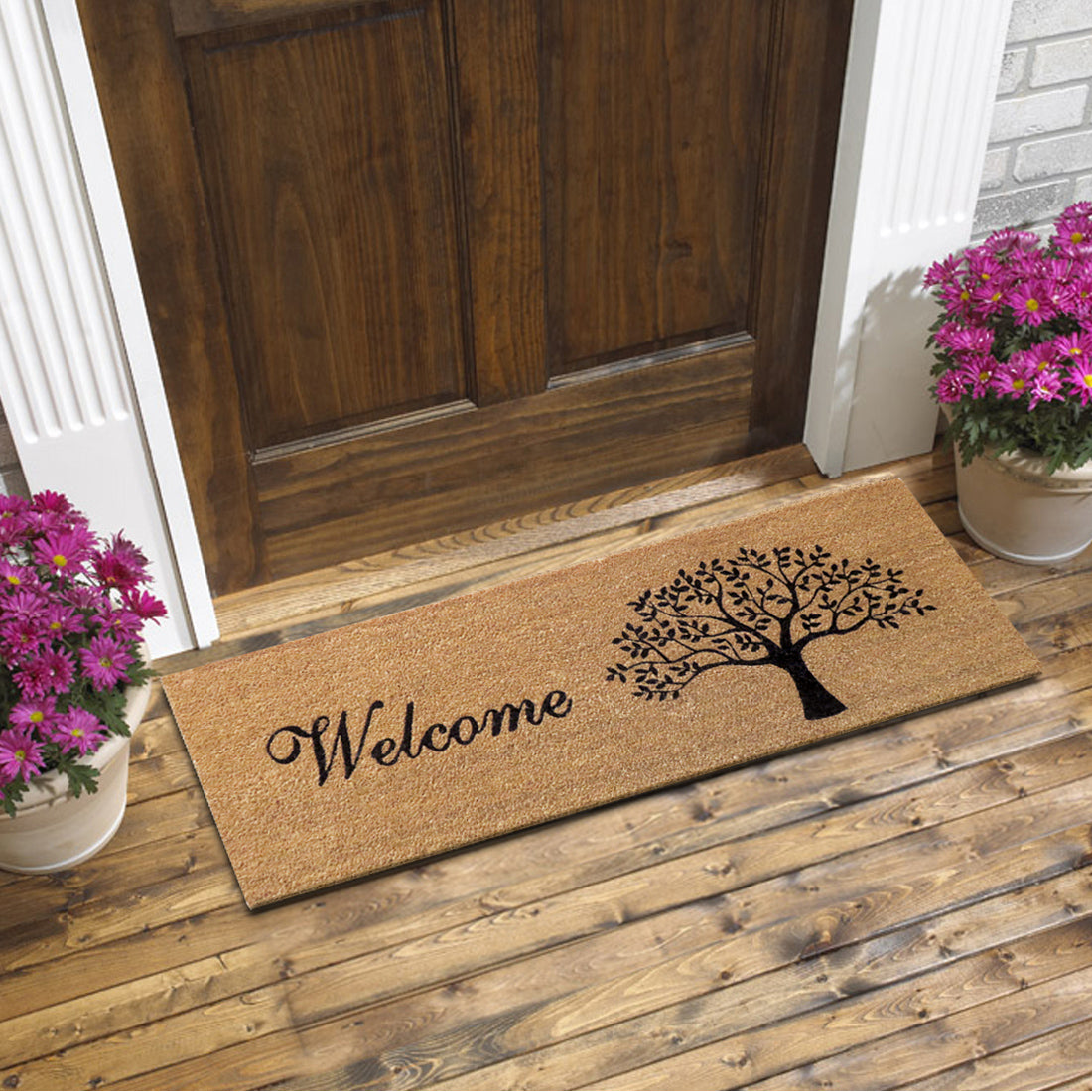 Tree Welcome Coir Doormat 120x40 cm – ATMAH