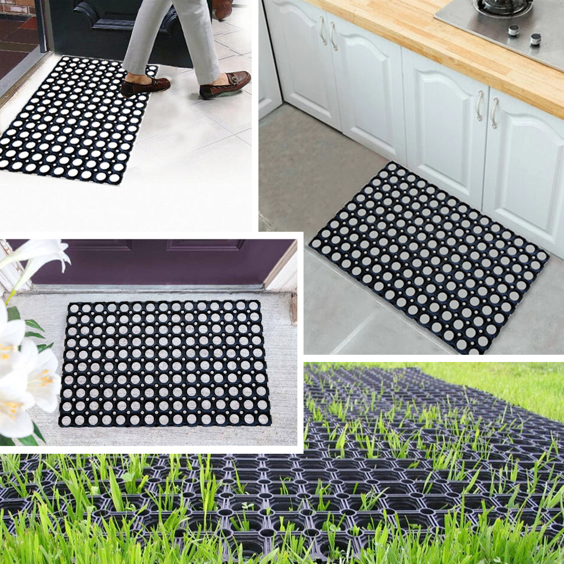 Rubber Hollow Door Mat – ATMAH, view 3