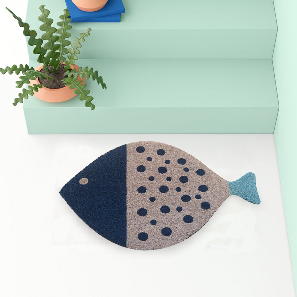 Pretty Fishy Coir Doormat – ATMAH, view 4