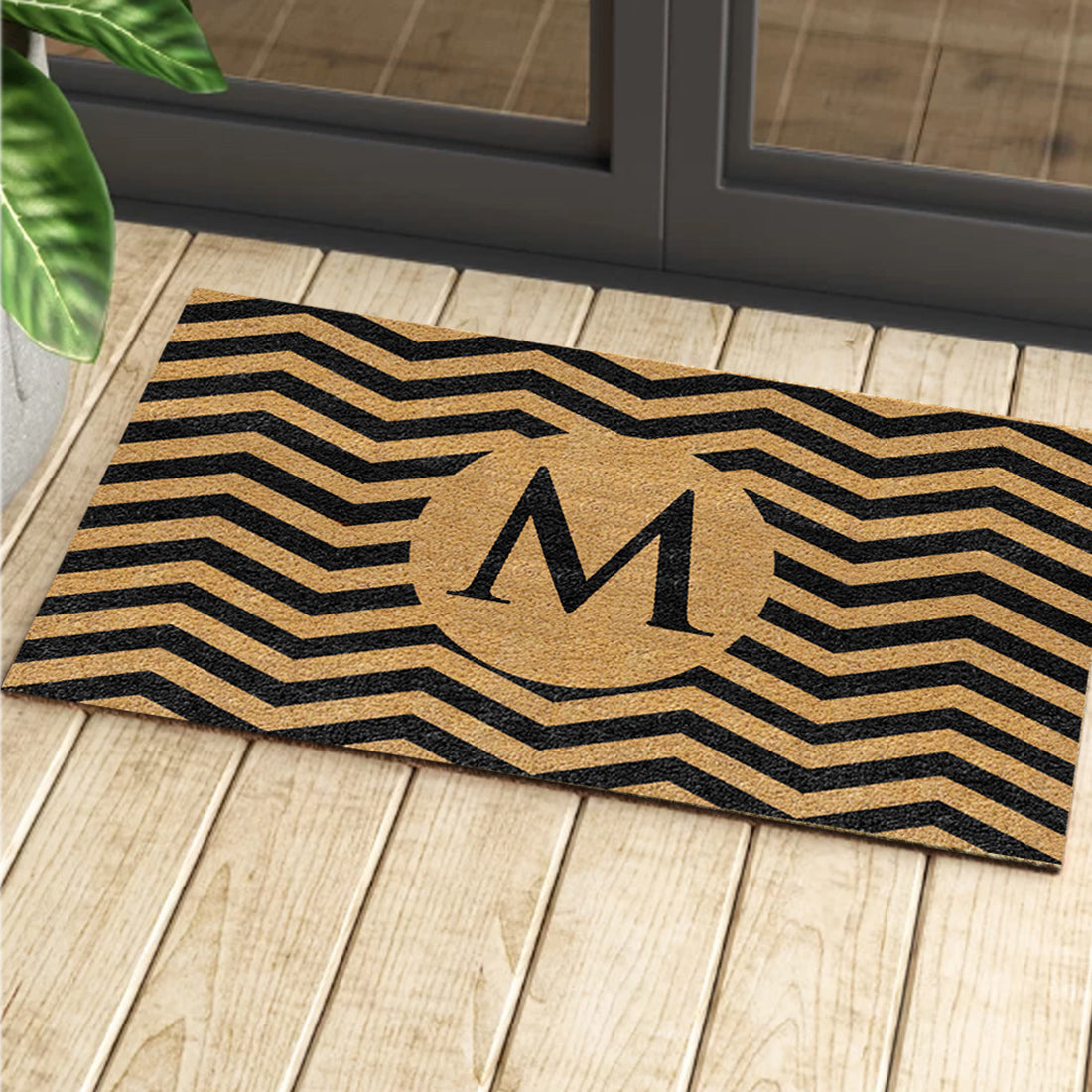 ZIGZAG Monogram Coir Doormat 45x75 cm – ATMAH
