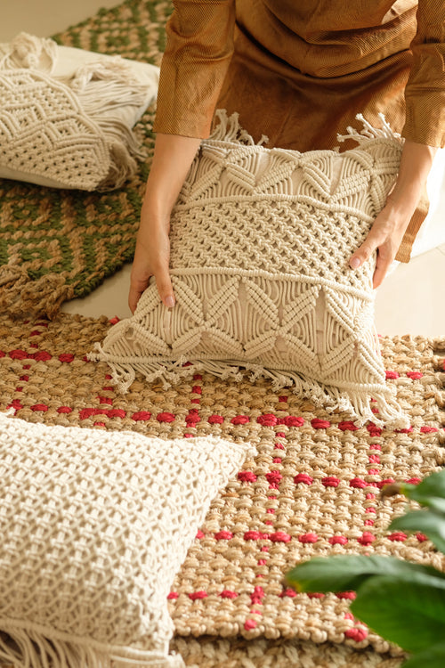 Allegra Macrame Cushion Cover – ATMAH