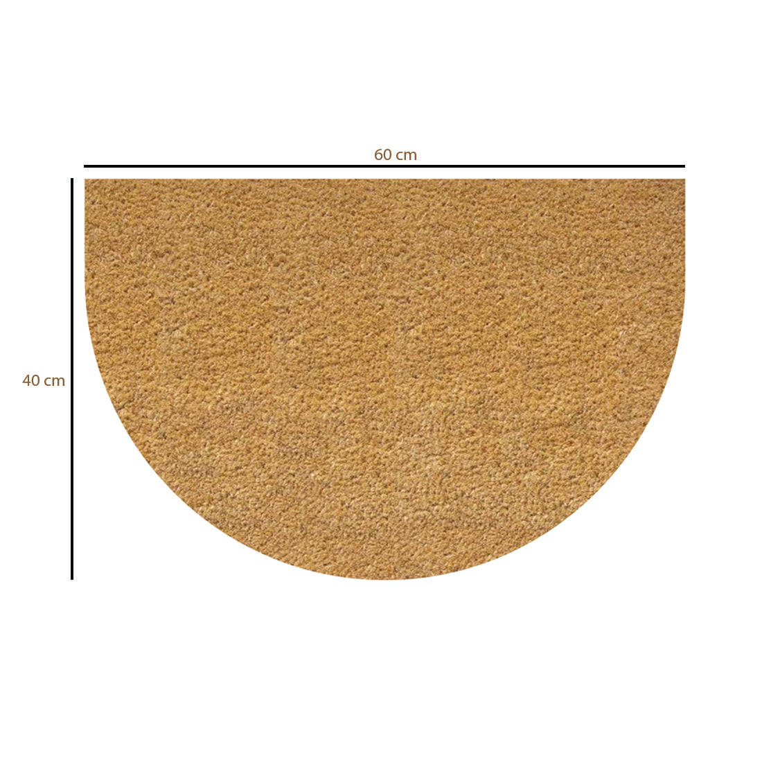 Half Round Plain Coir Doormat – ATMAH, view 6