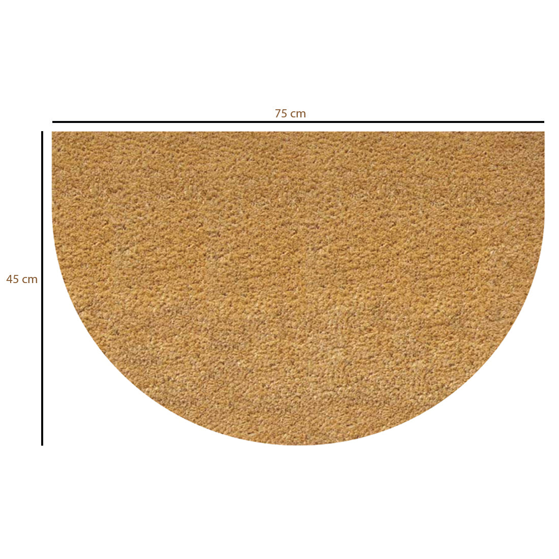 Half Round Plain Coir Doormat – ATMAH, view 2